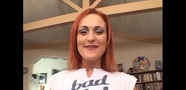  Sexy redhead whore Donna-Marie gets facialized after her twat was drilled by hard cock